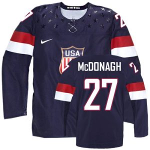 Olympic Hockey Ryan McDonagh Authentic Herren Navy Blau – Team USA #27 Auswärts 2014